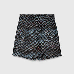Шорты детские Паттерн чешуя дракона, цвет: 3D-принт