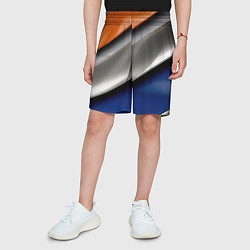 Шорты детские Разноцветные полоски, цвет: 3D-принт — фото 2