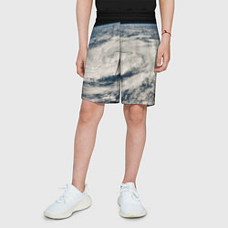 Шорты детские Шторм в Аравийском море, цвет: 3D-принт — фото 2