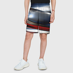 Шорты детские Темная металлическая абстракция, цвет: 3D-принт — фото 2