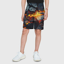 Шорты детские Золотые и черные стекляшки, цвет: 3D-принт — фото 2