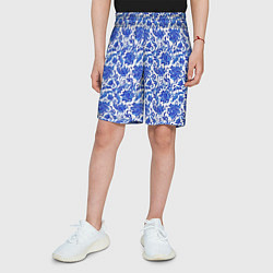 Шорты детские Гжель классика, цвет: 3D-принт — фото 2