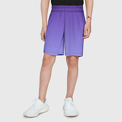Шорты детские Светлый фиолетовый градиент, цвет: 3D-принт — фото 2