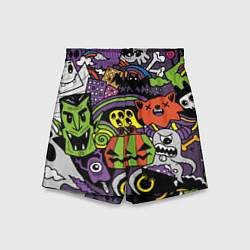 Шорты детские Страшно веселые монстры, цвет: 3D-принт
