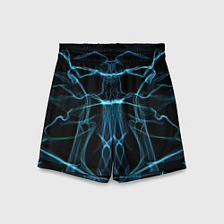 Шорты детские Мягкие абстрактные симметричные линии, цвет: 3D-принт