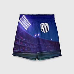 Шорты детские Atletico Madrid ночное поле, цвет: 3D-принт
