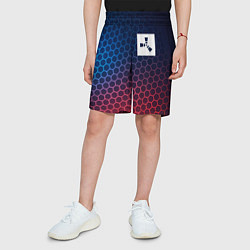 Шорты детские Rust неоновые соты, цвет: 3D-принт — фото 2