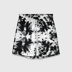 Шорты детские Серо белый тайдай, цвет: 3D-принт