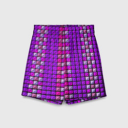 Шорты детские Фиолетовые плитки, цвет: 3D-принт
