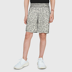 Шорты детские Светло бежевый леопард, цвет: 3D-принт — фото 2