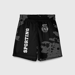 Шорты детские Sporting sport на темном фоне вертикально, цвет: 3D-принт