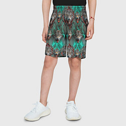 Шорты детские Эпичный паттерн из волков, цвет: 3D-принт — фото 2