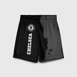 Шорты детские Chelsea sport на темном фоне по-вертикали, цвет: 3D-принт