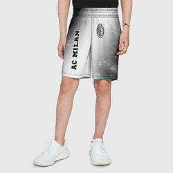 Шорты детские AC Milan sport на светлом фоне вертикально, цвет: 3D-принт — фото 2