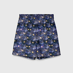 Шорты детские Волчий стиль дизайн с мордами волков, цвет: 3D-принт