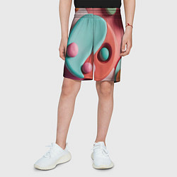 Шорты детские Пластилиновый медальон с шариками, цвет: 3D-принт — фото 2