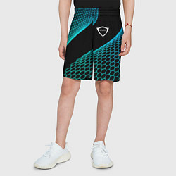Шорты детские Genesis electro hexagon, цвет: 3D-принт — фото 2