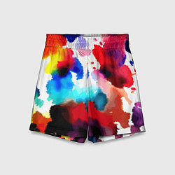 Шорты детские Абстрактная акварельная композиция, цвет: 3D-принт