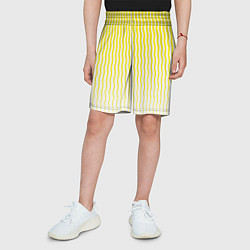 Шорты детские Вертикальные волнистые линии, цвет: 3D-принт — фото 2