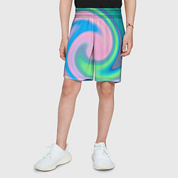 Шорты детские Абстракция спиральная, цвет: 3D-принт — фото 2