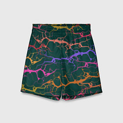 Шорты детские Разряды на зеленом, цвет: 3D-принт