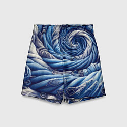 Шорты детские Denim funnel - fashion trend, цвет: 3D-принт
