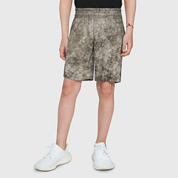 Шорты детские Абстракция - серый грязный гранж, цвет: 3D-принт — фото 2