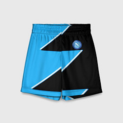 Шорты детские Napoli fc geometry blue, цвет: 3D-принт