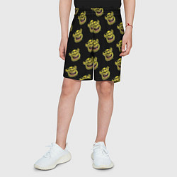 Шорты детские Паттерн - Шрек, цвет: 3D-принт — фото 2