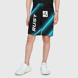 Шорты детские Rust неоновые лампы, цвет: 3D-принт — фото 2