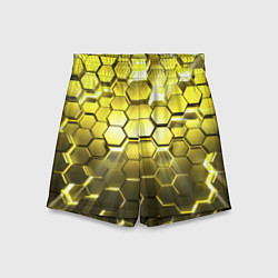 Шорты детские Золотые соты, цвет: 3D-принт