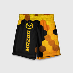 Шорты детские Mazda - gold gradient по-вертикали, цвет: 3D-принт