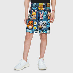 Шорты детские Пэчворк с зайцами, цвет: 3D-принт — фото 2