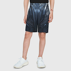 Шорты детские Металлический карбон, цвет: 3D-принт — фото 2
