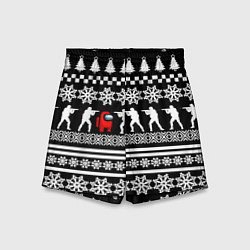 Шорты детские Among us x cs go, цвет: 3D-принт