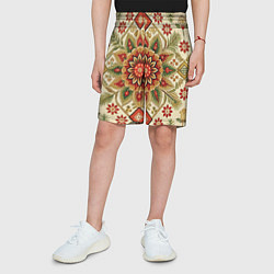 Шорты детские Русские классические узоры и орнамент, цвет: 3D-принт — фото 2