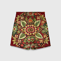 Шорты детские Русские классические узоры и орнамент, цвет: 3D-принт
