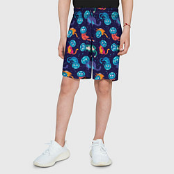 Шорты детские Коты в космосе, цвет: 3D-принт — фото 2