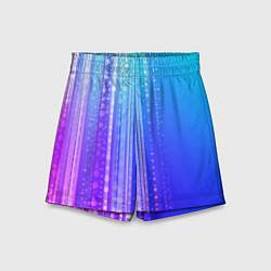 Шорты детские Неоновая абстракция полосы, цвет: 3D-принт