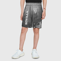 Шорты детские Sevilla - grey gradient вертикально, цвет: 3D-принт — фото 2