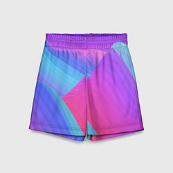 Шорты детские Неоновая геометрия полосы, цвет: 3D-принт
