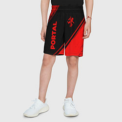 Шорты детские Portal - red gradient вертикально, цвет: 3D-принт — фото 2