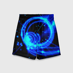 Шорты детские Оптические синие волны, цвет: 3D-принт