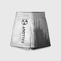 Шорты детские Fallout - white gradient по-вертикали, цвет: 3D-принт