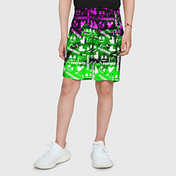Шорты детские Fortnite краски кислота, цвет: 3D-принт — фото 2