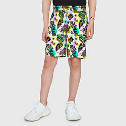 Шорты детские Орнамент майя, цвет: 3D-принт — фото 2