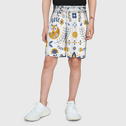 Шорты детские Скандинавский узор, цвет: 3D-принт — фото 2
