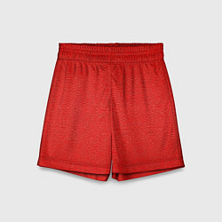 Шорты детские Красная кожаная текстура, цвет: 3D-принт