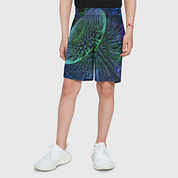 Шорты детские Фрактальный узор шипы, цвет: 3D-принт — фото 2