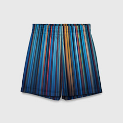 Шорты детские Композиция из вертикальных линий, цвет: 3D-принт